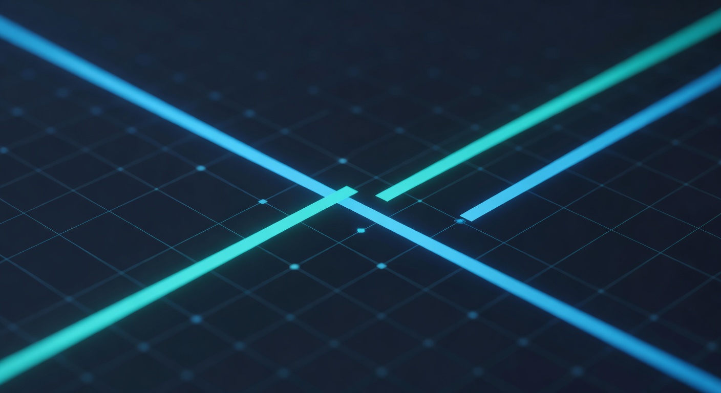 A chart composition rendered as soft light bars across a subtle grid, with fine tick marks and discrete measurement points, suggesting quantitative re
